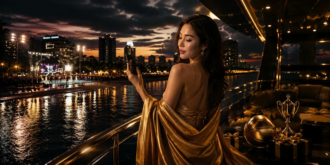 Ứng dụng 18k trên điện thoại di động tại bãi biển Đà Nẵng